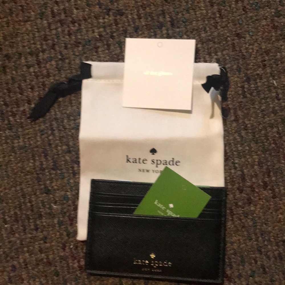 Black Kate spade glitter wallet